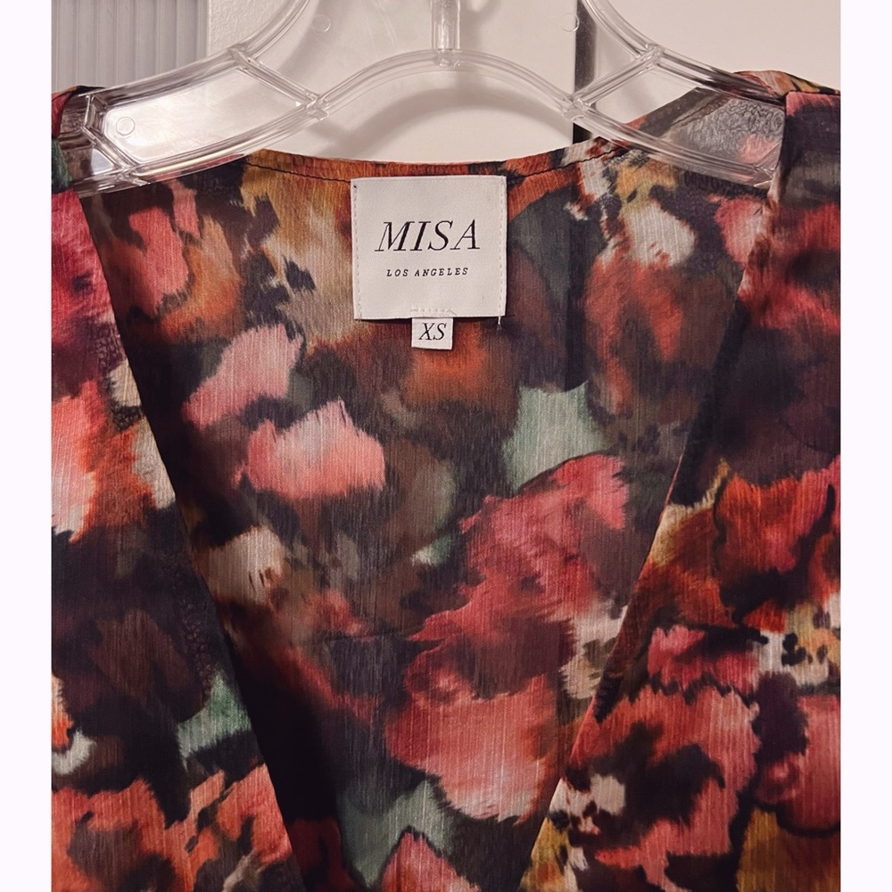 NWOT Misa Los Angeles Jolene Dress Libra Fleur Chiffon Revolve Brand - Picture 4 of 10